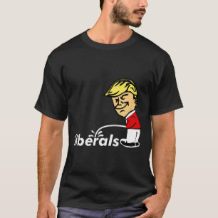 Trump anti-liberale Donald Trump pissen op liberaa T-shirt