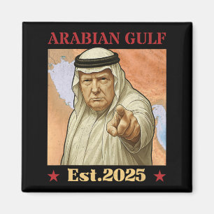 Trump Arabische Golf 2025 - Grappig Trump Golf van Magneet