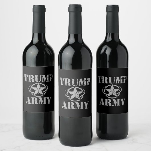 Trump Army 47e Amerikaanse President Retro Wijn Etiket (Flessen)