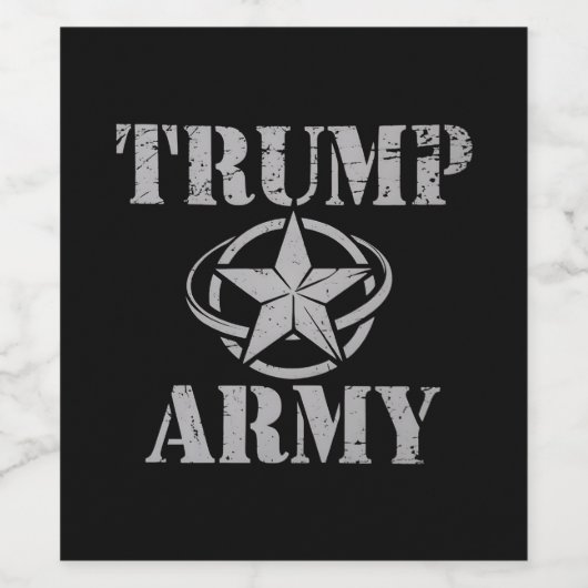 Trump Army 47e Amerikaanse President Retro Wijn Etiket (Enkel label)