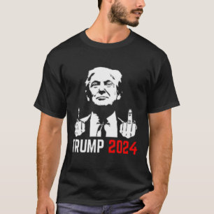 Trump arresteer deze vingers 2024 Amerika VS Flagf T-shirt