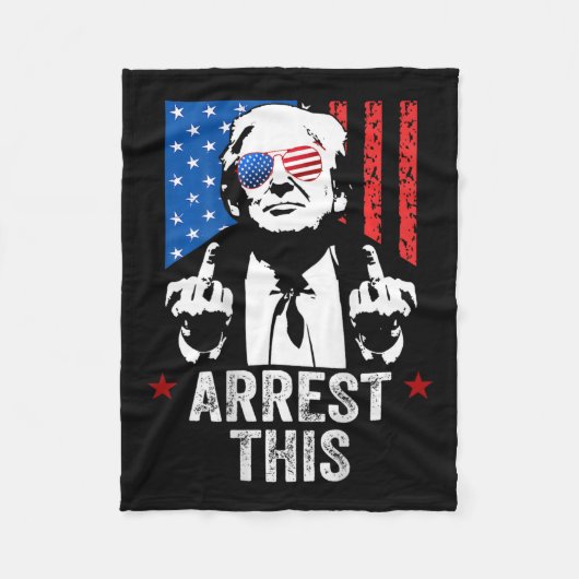 Trump arresteert dit ( op terug ) fleece deken (Voorkant)