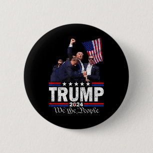Trump Asination Bloody Ear Bleeding Butler Partum Ronde Button 5,7 Cm