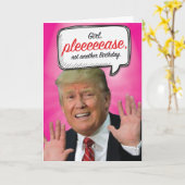 Trump Autre carte Humour d'anniversaire (Fleur jaune)