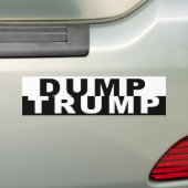Trump B&W Bumpersticker (Op auto)