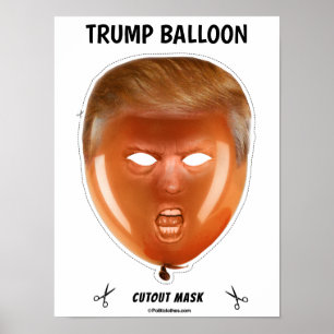 Trump-ballon Halloween-masker Poster