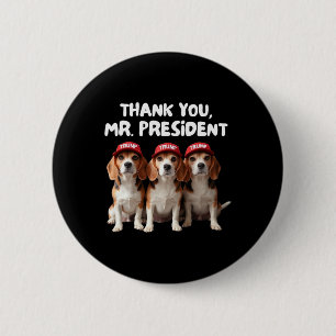 Trump Beagles voor Trump-aanhanger hondeneigenaar Ronde Button 5,7 Cm