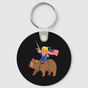 Trump Beer Geweer Merica Verkiezing Donald Republi Sleutelhanger
