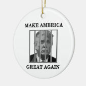 Trump Behind Bars Keramisch Ornament (Links)