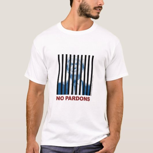 Trump Behind Bars - No Pardons 3 T-shirt (Voorkant)