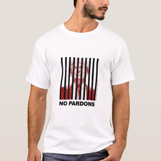 Trump Behind Bars - No Pardons T-shirt (Voorkant)