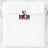 TRUMP : BIDEN L'A FAIT Carré Stickers (Sac)