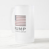 Trump bierstein glas - Keep America Great Matglas Bierpul (Voorkant links)