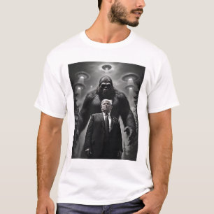 Trump Bigfoot Ufo Alien Buitenaards Wezen Ontmoeti T-shirt