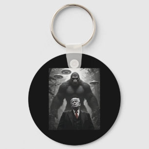Trump Bigfoot Ufo Alien Ontmoeting Bezoek Complot Sleutelhanger