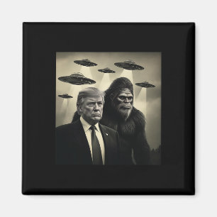 Trump Bigfoot Ufo Alien Ontmoeting Complot Grappig Magneet