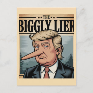 Trump Biggly Lier Briefkaart