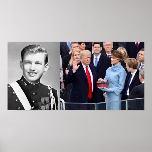 Trump bij de New York Militaire Adad en toen Ameri Poster (Voorkant)