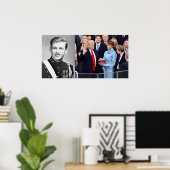 Trump bij de New York Militaire Adad en toen Ameri Poster (Thuiskantoor)