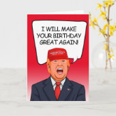 Trump Birthday - Ik maak je verjaardag geweldig Kaart (Gele Bloem)