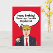 Trump Birthday Kaart - Je bent mijn favoriete Repu (Gele Bloem)