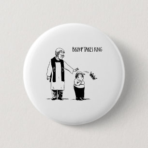 Trump Bisschop Neemt Koning Ronde Button 5,7 Cm