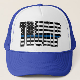 Trump-Blue-Line-politievlag Trucker Pet
