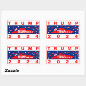 TRUMP BOATERS 2024 RECHTHOEKIGE STICKER (Vel)