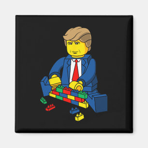 Trump bouwt een Wall T-Shirt Magneet