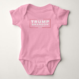 Trump Brandon 2024™ Verkiezingsroze Baby-pak Romper