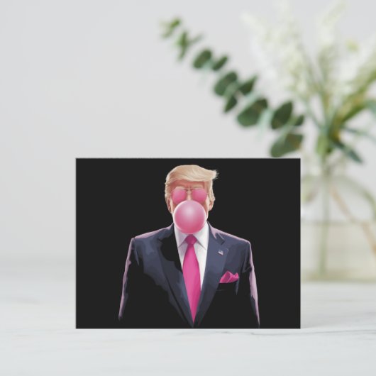 Trump Bubble Gum Briefkaart (Staand voorkant)