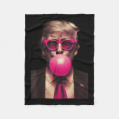 Trump Bubble Gum Grappig Fleece Deken (Voorkant)