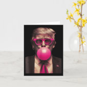 Trump Bubble Gum Grappig Kaart (Gele Bloem)