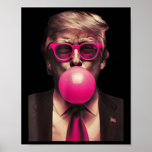 Trump Bubble Gum Grappig Poster
