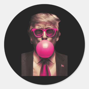 Trump Bubble Gum Grappig Ronde Sticker