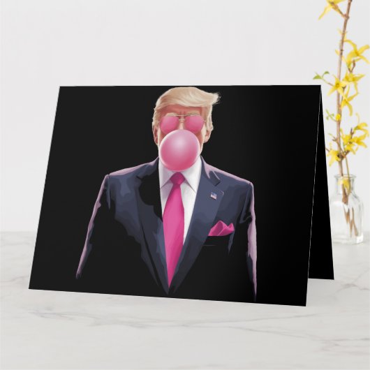Trump Bubble Gum Kaart (Gele Bloem)