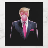 Trump Bubble Gum Wijn Etiket (Enkel label)