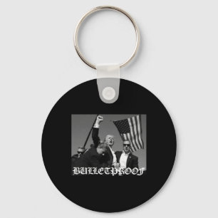 Trump Bulletproof Oud Engels lettertype Sleutelhanger