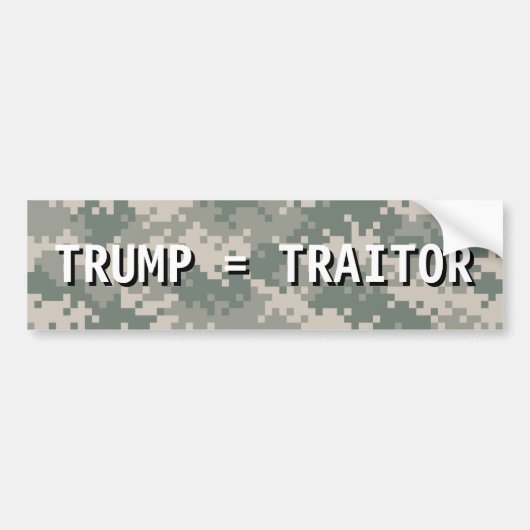 TRUMP = Bump Sticker TRAITOR (Devant)