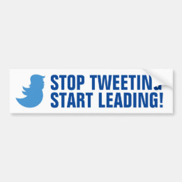 Trump Bumpersticker: STOP TWEETSTARTLEIDING Bumpersticker