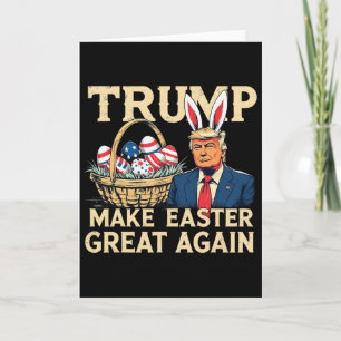 Trump Bunny Maak Pasen Groot Again Funny Pasen Eie Kaart