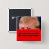 TRUMP-BUTTON VIERKANTE BUTTON 5,1 CM (Voorkant /achterkant)