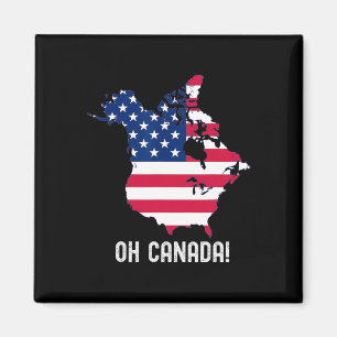 Trump Canada VS 51e staat kaart Amerikaanse vlag Magneet
