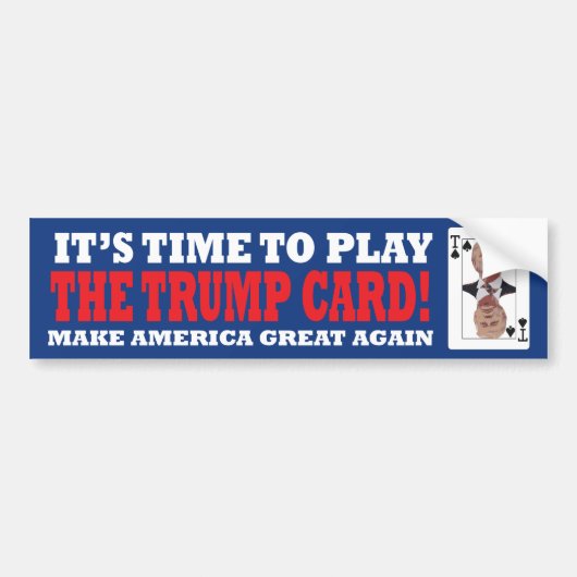 Trump Card Bumpersticker (Voorkant)