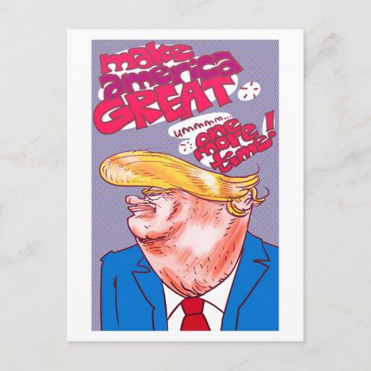 trump cartoon portret briefkaart (Voorkant)