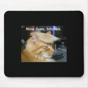 Trump Cat Nine Lives Funny Trump 2024 Muismat