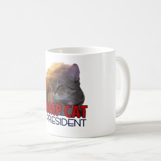 Trump Cat voor President! Koffiemok (Voorkant rechts)
