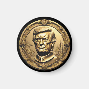 TRUMP CGI Collectible Gouden Art-Coin Doubloon Magneet