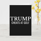 Trump Cheat Bij Golf – Grappige Politieke Protest  Kaart (Gele Bloem)