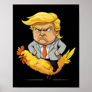 Trump Chicken Jockey Satire - grappige politieke h Poster